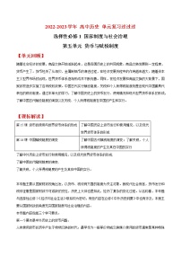 单元复习05  货币与赋税制度【过知识】  - 2022-2023学年高二历史单元复习（统编版·选择性必修1）