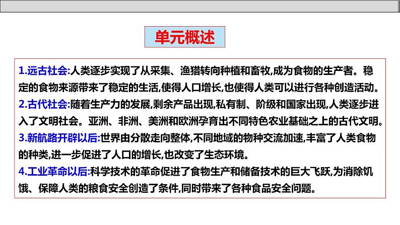 单元复习01  食物生产与社会生活【过知识】 - 2022-2023学年高二历史单元复习（选择性必修2） 课件06