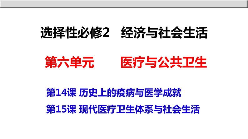 单元复习06  医疗和公共卫生【过知识】- 2022-2023学年高二历史单元复习（选择性必修2）第1页