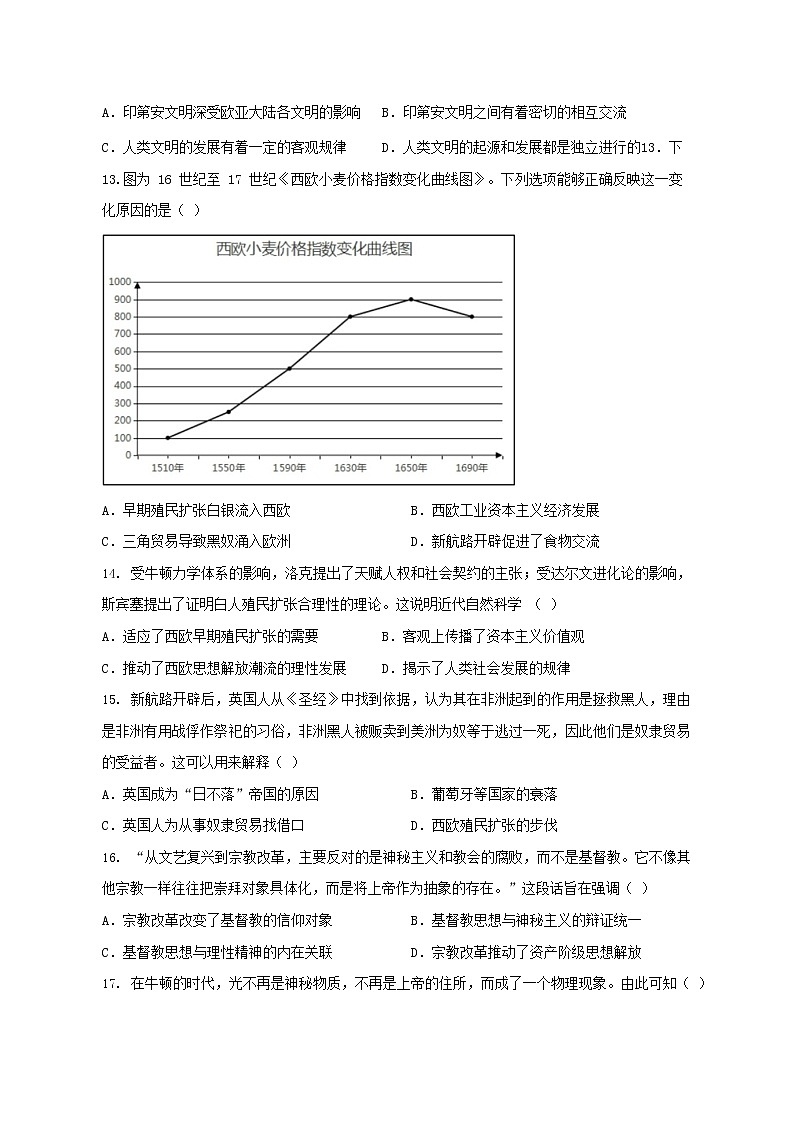 安徽省合肥市六校联盟2022-2023学年高一下学期期中联考历史试卷03