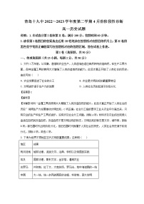 2023青岛十九中高一4月月考历史试题含解析