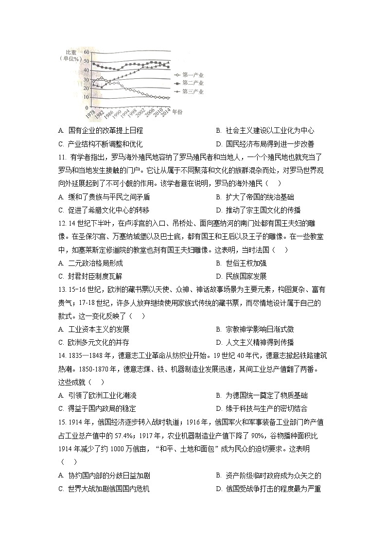 2023届河北省张家口市高考二模历史试题03