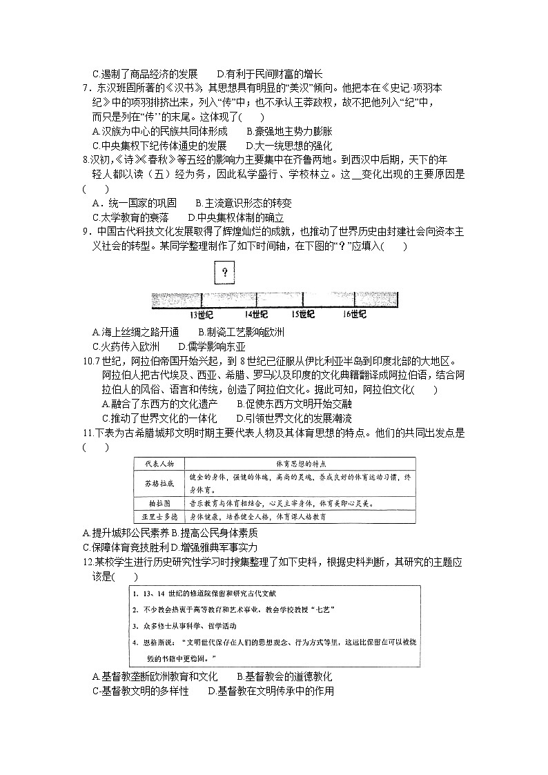 山东省滨州市惠民县2022-2023学年高二下学期期中联考历史试题02