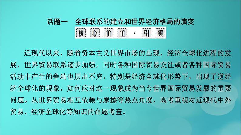 （新高考适用）2023版高考历史二轮总复习 第1部分 第3编 世界史 板块2 专题纵向贯通 专题11变革——近现代世界经济的全球化与运行机制的调整课件PPT第3页