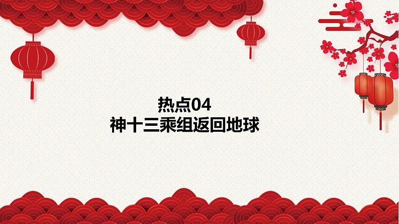 热点04 神十三乘组返回地球-冲刺2022年高考历史热点复习课件第1页