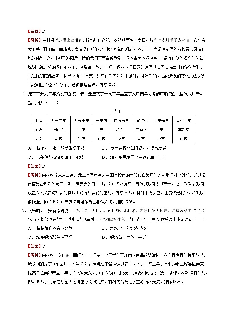 2023年高考考前押题密卷-历史（广东卷）（全解全析）03