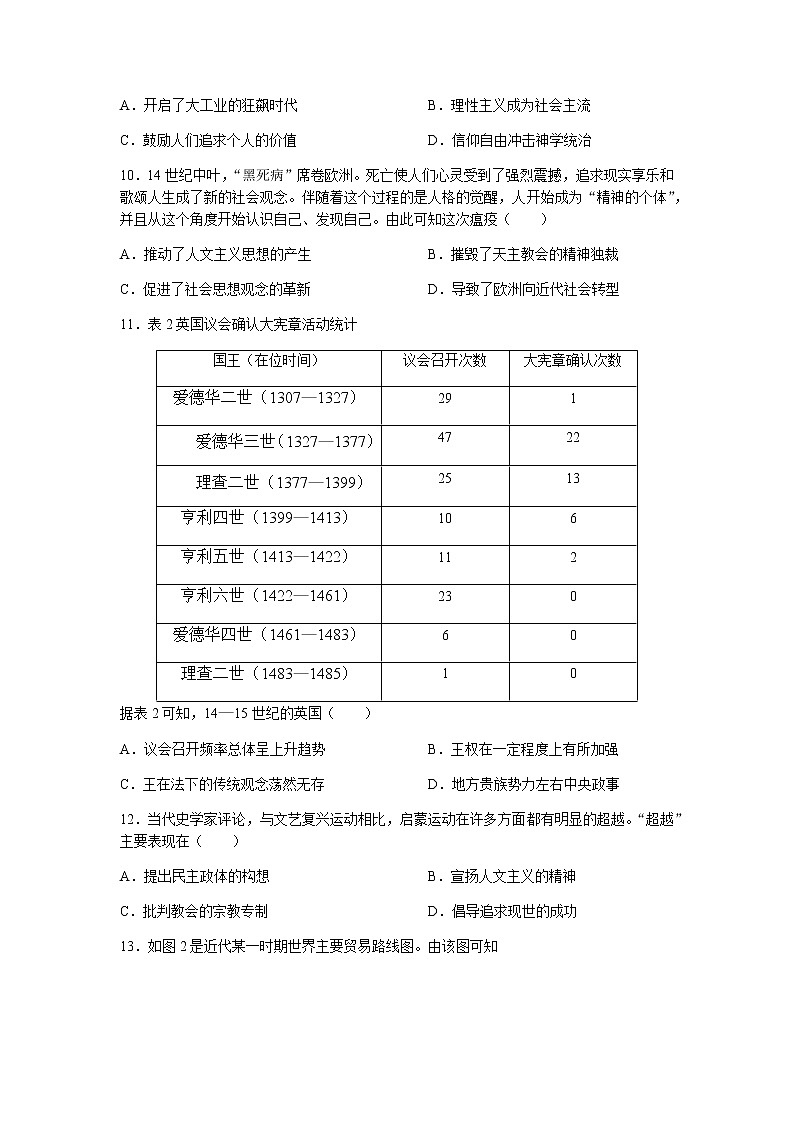 2022-2023学年山东省枣庄市滕州市高一下学期期中考试历史试题含答案03