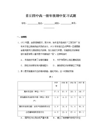 2022-2023学年山东省济南市章丘区第四中学高一下学期期中考试模拟历史试题含解析