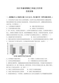 2022-2023学年甘肃省张掖市高台县高二下学期3月月考历史试题PDF版含解析