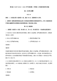 山东省青岛第十九重点中学2022-2023学年高二下学期4月月考历史试题Word版含解析