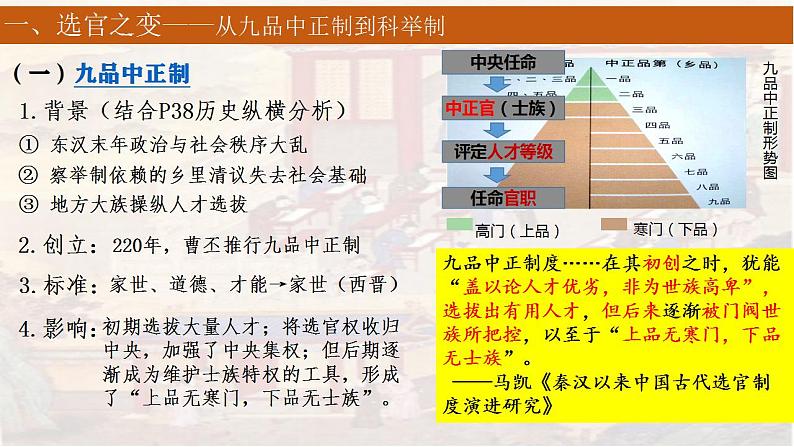 第7课 隋唐制度的变化与创新 课件--2022-2023学年高中历史统编版（2019）必修中外历史纲要上册第4页