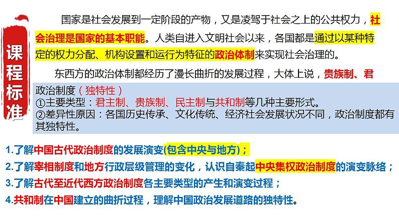 第1课 中国古代政治制度的形成与发展 课件--2022-2023学年高中历史统编版（2019）选择性必修1国家制度与社会治理第1页