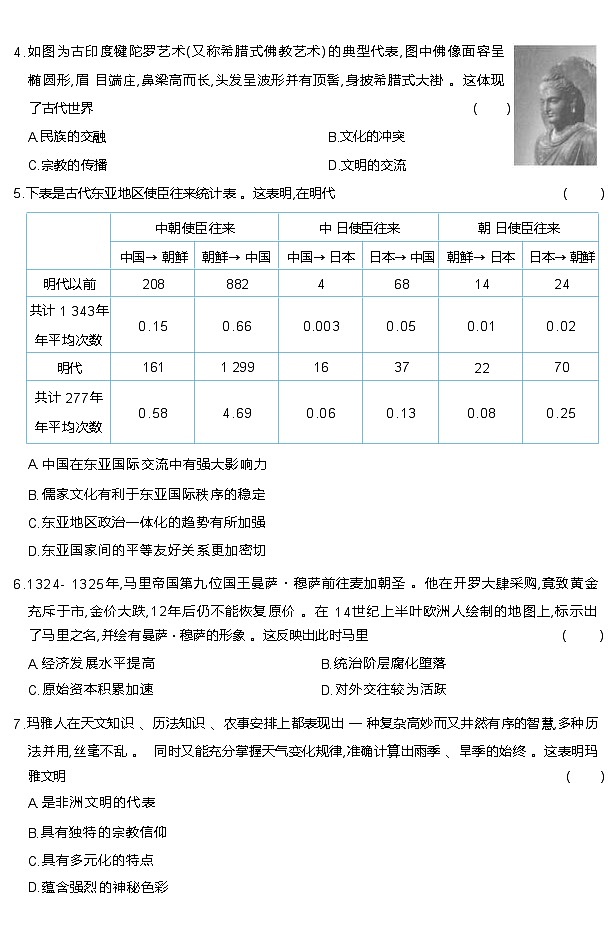 高一历史试卷第2页