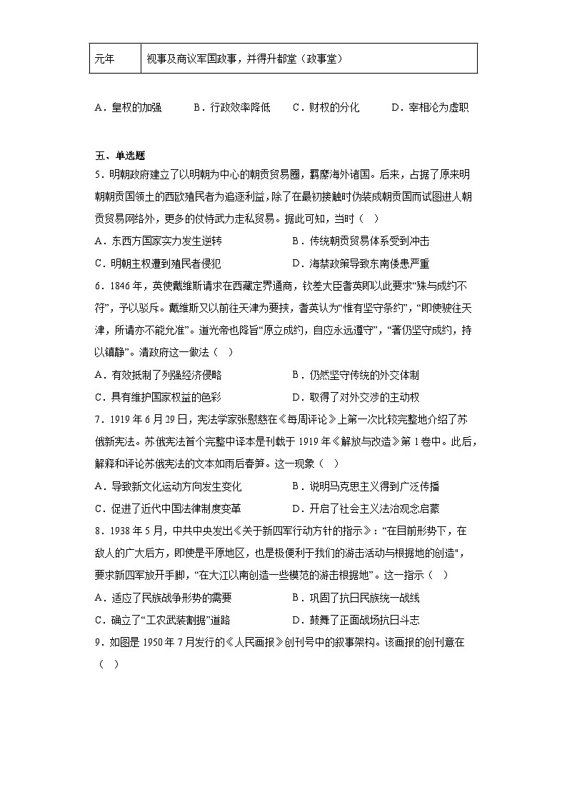 海南省2023届高三高考全真模拟（六）历史试题（无答案）02