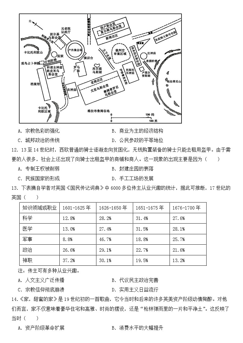 广东省深圳市2023届高三历史一模试卷及答案第3页