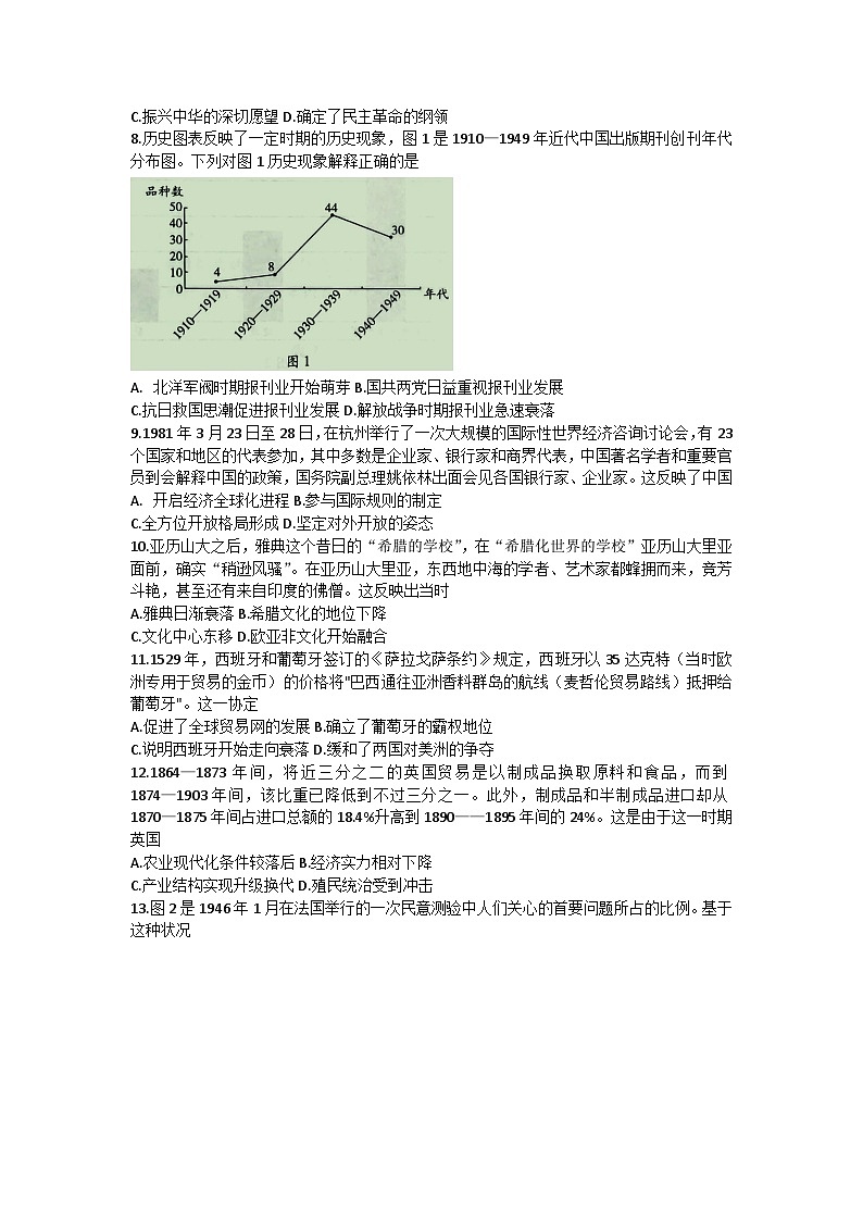 2023届海南省高考全真模拟（八）历史试卷第2页
