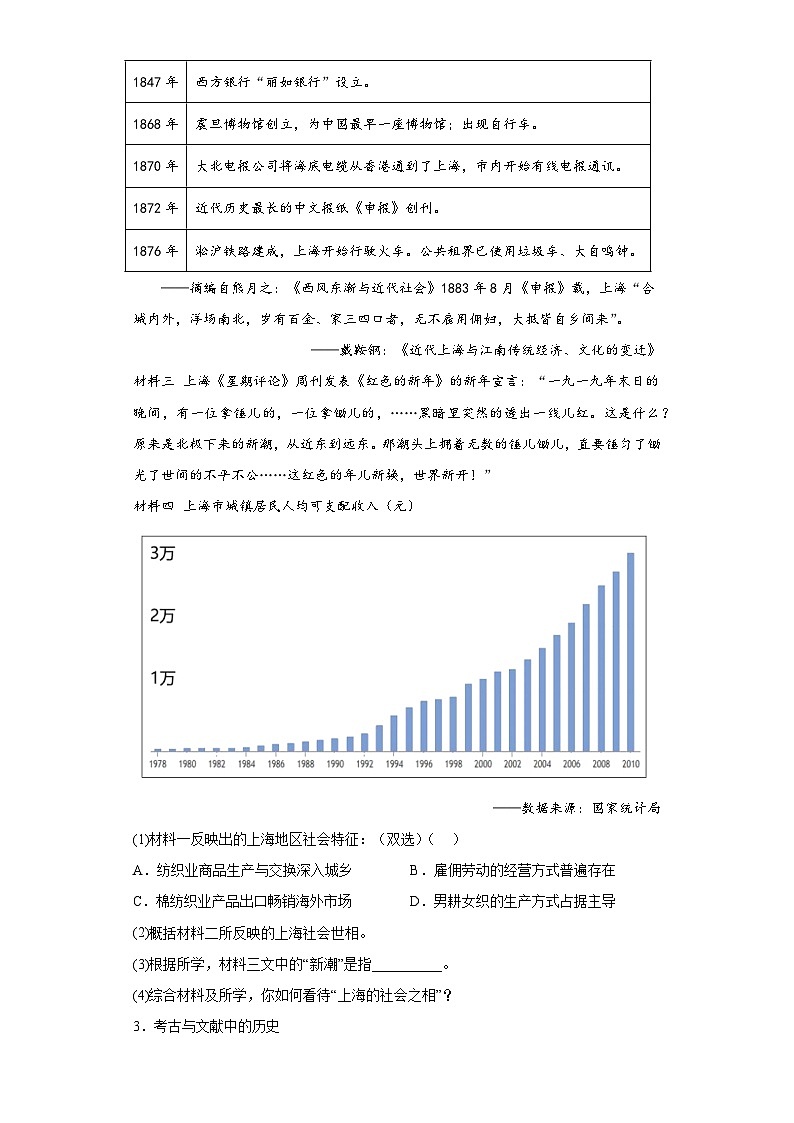 历史（上海卷）-学易金卷：2023年高考考前押题密卷（含答案）第2页