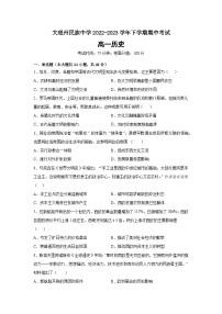 云南省大理白族自治州民族中学2022-2023学年高一下学期期中考试历史试题