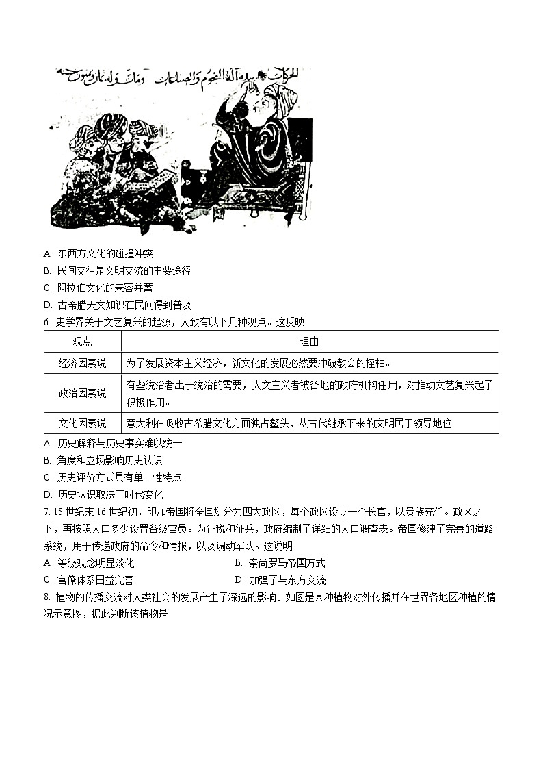 河北省唐山市玉田县2022-2023学年高一下学期期中考试历史试题02