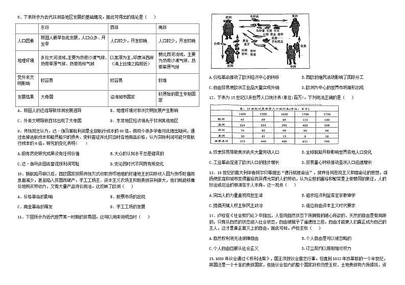 黑龙江省哈尔滨市双城区兆麟中学2022-2023学年高一下学期期中考试历史试卷02