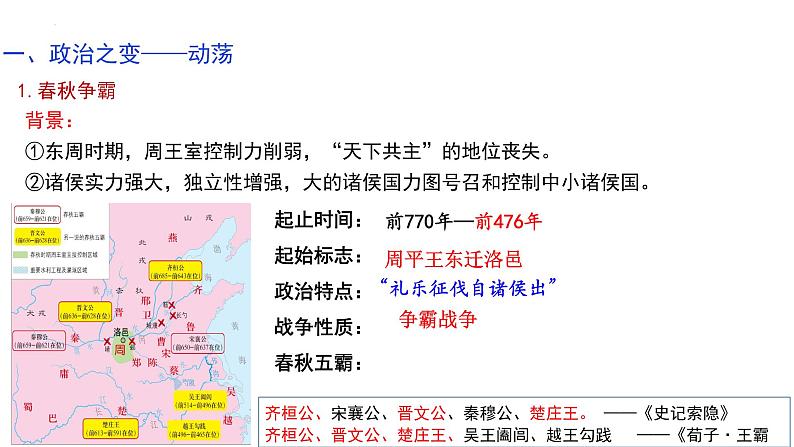 第2课 诸侯纷争与变法运动 课件--2024届高三统编版（2019）必修中外历史纲要上一轮复习06