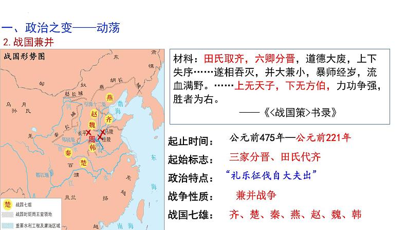 第2课 诸侯纷争与变法运动 课件--2024届高三统编版（2019）必修中外历史纲要上一轮复习08