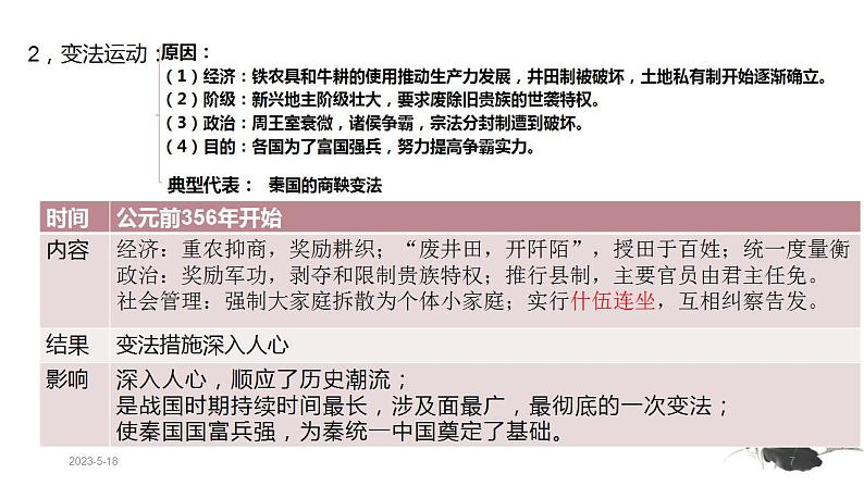 诸侯纷争与改革变法 课件--2024届高三统编版历史一轮复习第7页