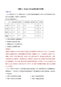 专题11 社会主义社会的实践与发展（教师版）2012-2021年高考历史真题分专题训练