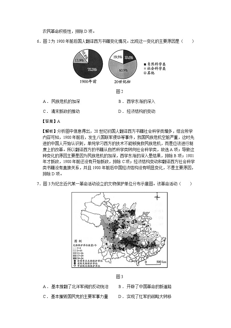 2023届山东省潍坊市高三二模历史试题含解析03