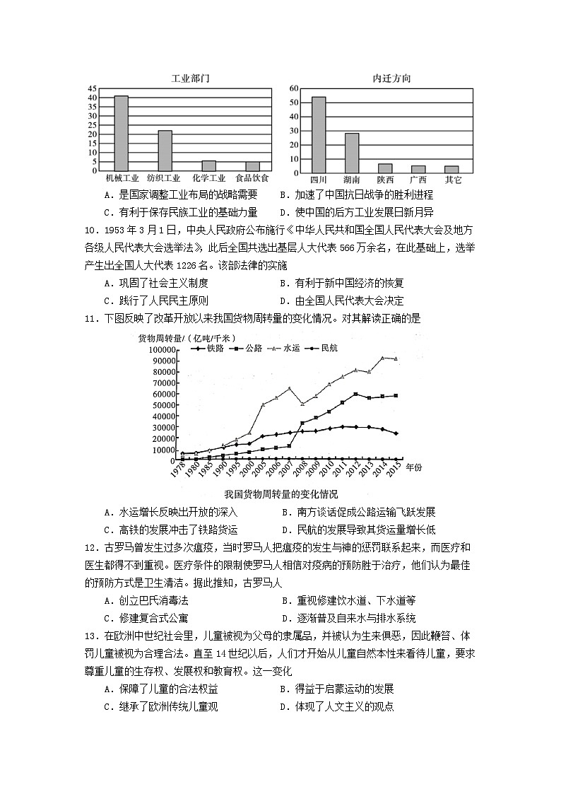 江苏省南京市六校联合体2022-2023学年高二下学5月联合调研（期中）历史试题03