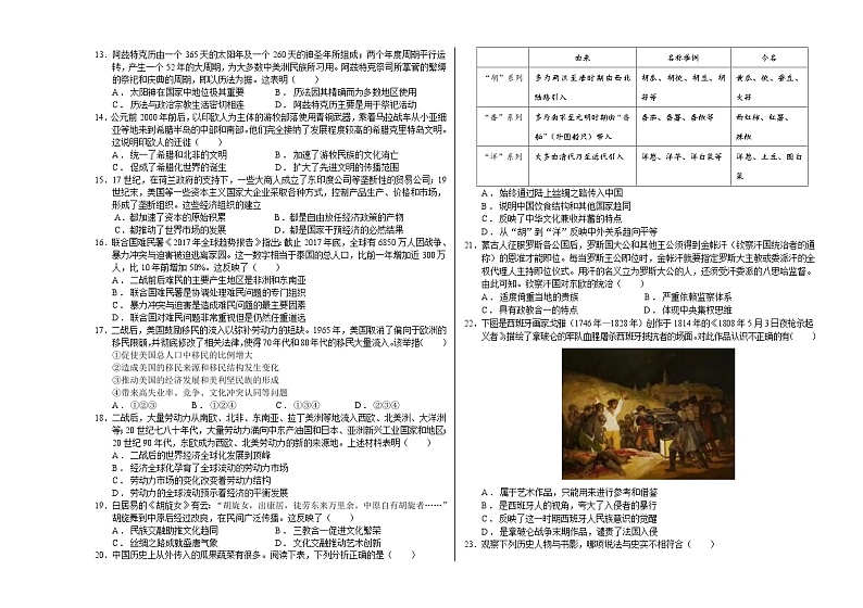 黑龙江省某校2022-2023学年高二下学期第二次考试历史试题第2页