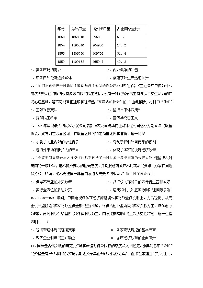 2023届湖北省普通高等学校招生高三选择性模拟考试（三）历史试卷第2页
