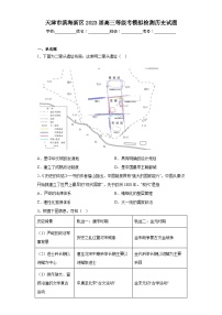 天津市滨海新区2023届高三等级考模拟检测历史试题（含解析）