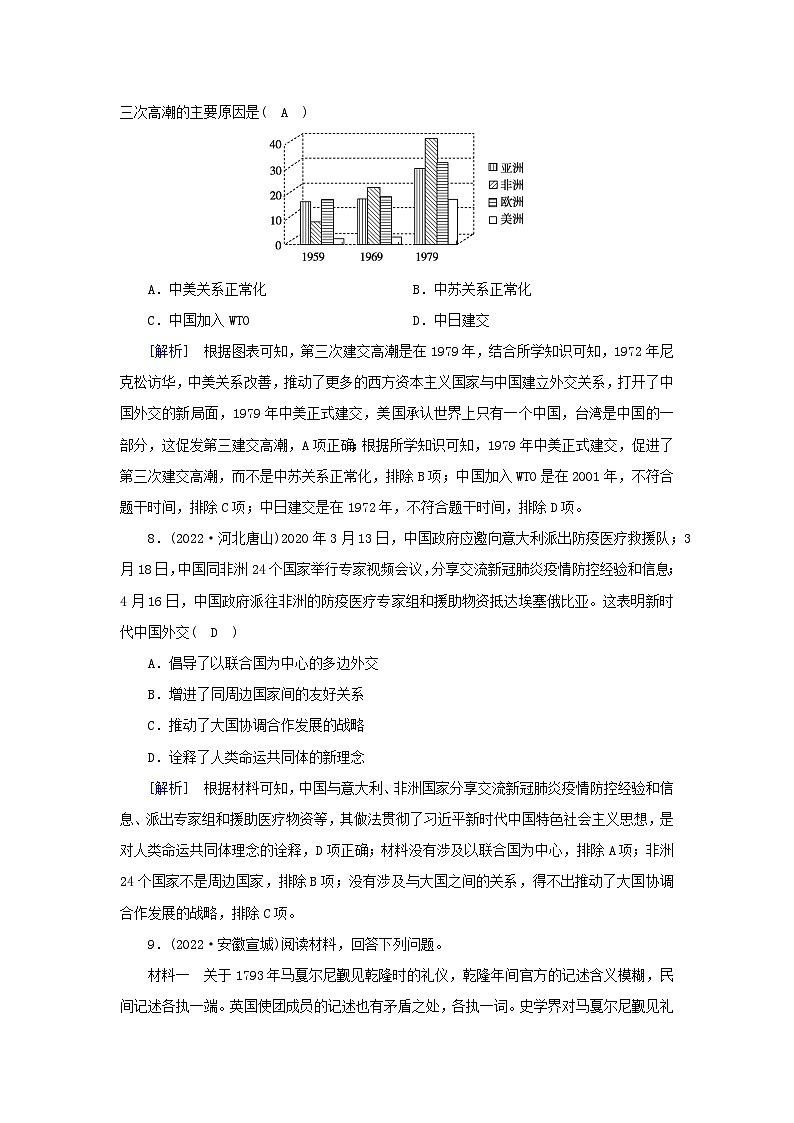新教材2023年高中历史第10单元改革开放与社会主义现代化建设新时期第29课改革开放以来的巨大成就梯度作业部编版必修中外历史纲要上第3页