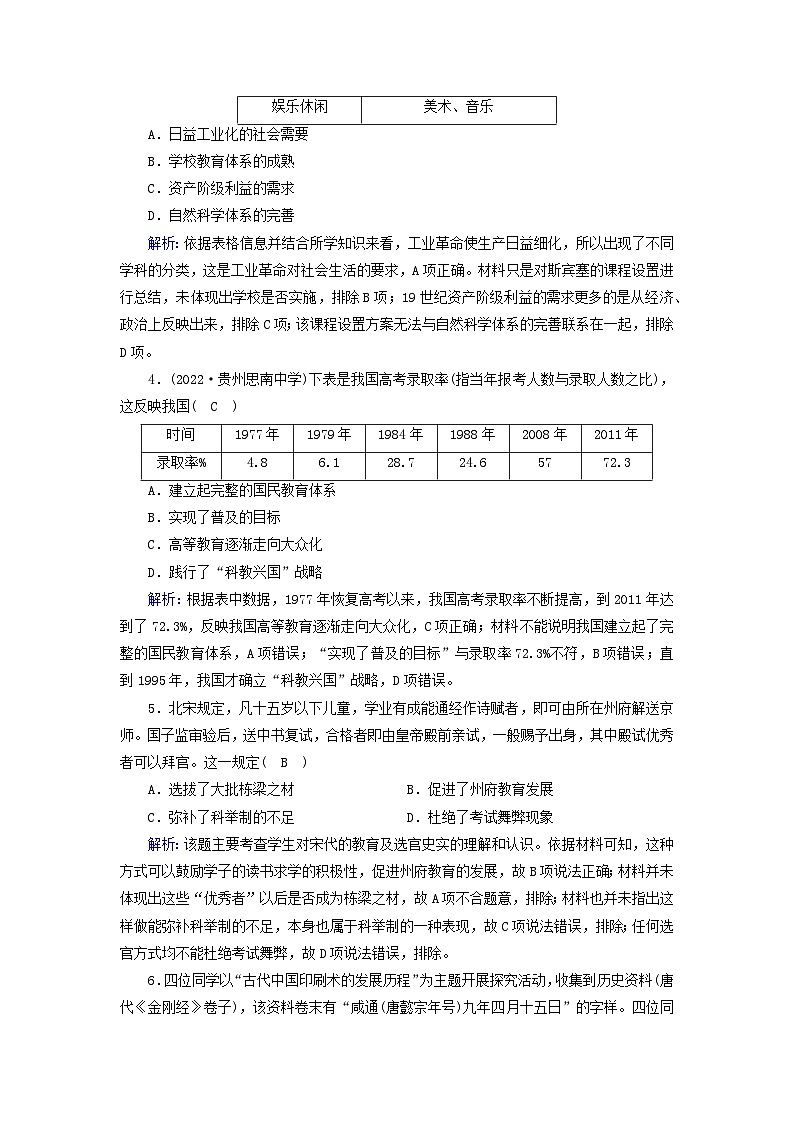 新教材2023年高中历史单元质量检测6第6单元文化的传承与保护部编版选择性必修3第2页