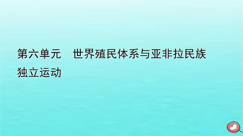 新教材2023年高中历史第6单元世界殖民体系与亚非拉民族独立运动单元整合课件部编版必修中外历史纲要下01