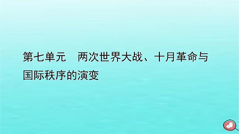 新教材2023年高中历史第7单元两次世界大战十月革命与国际秩序的演变第14课第一次世界大战与战后国际秩序课件部编版必修中外历史纲要下第1页