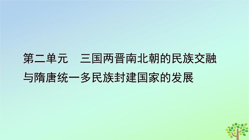 新教材2023年高中历史第2单元三国两晋南北朝的民族交融与隋唐统一多民族封建国家的发展第7课隋唐制度的变化与创新课件部编版必修中外历史纲要上第1页