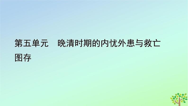 新教材2023年高中历史第5单元晚清时期的内忧外患与救亡图存第17课国家出路的探索与列强侵略的加剧课件部编版必修中外历史纲要上第1页