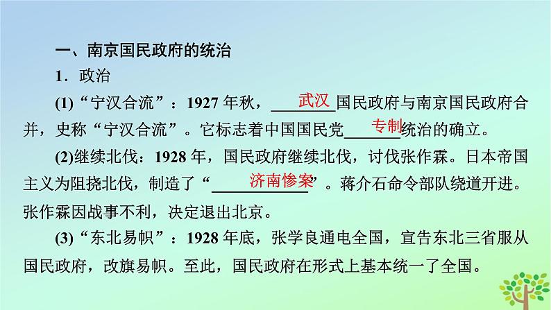 新教材2023年高中历史第7单元中国共产党成立与新民主主义革命兴起第22课南京国民政府的统治和中国共产党开辟革命新道路课件部编版必修中外历史纲要上第8页