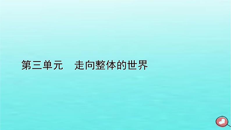 新教材2023年高中历史第3单元走向整体的世界单元整合课件部编版必修中外历史纲要下01