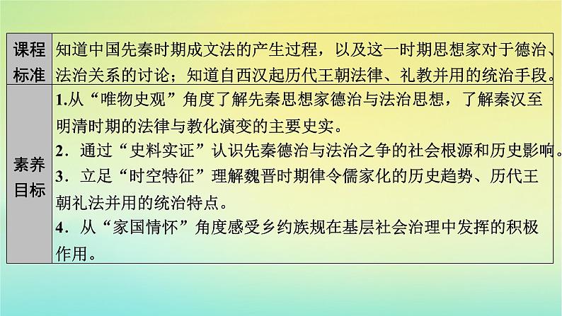 新教材2023年高中历史第3单元法律与教化第8课中国古代的法治与教化课件部编版选择性必修108