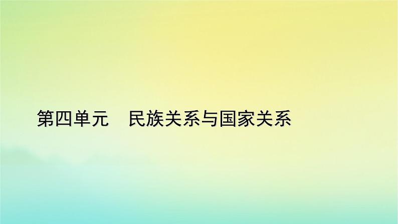 新教材2023年高中历史第4单元民族关系与国家关系第12课近代西方民族国家与国际法的发展课件部编版选择性必修101