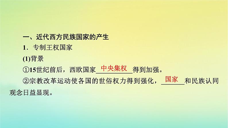 新教材2023年高中历史第4单元民族关系与国家关系第12课近代西方民族国家与国际法的发展课件部编版选择性必修108