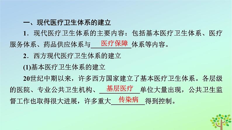 新教材2023年高中历史第6单元医疗与公共卫生第15课现代医疗卫生体系与社会生活课件部编版选择性必修207