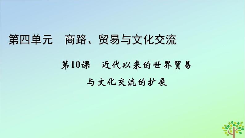 新教材2023年高中历史第4单元商路贸易与文化交流第10课近代以来的世界贸易与文化交流的扩展课件部编版选择性必修3第1页