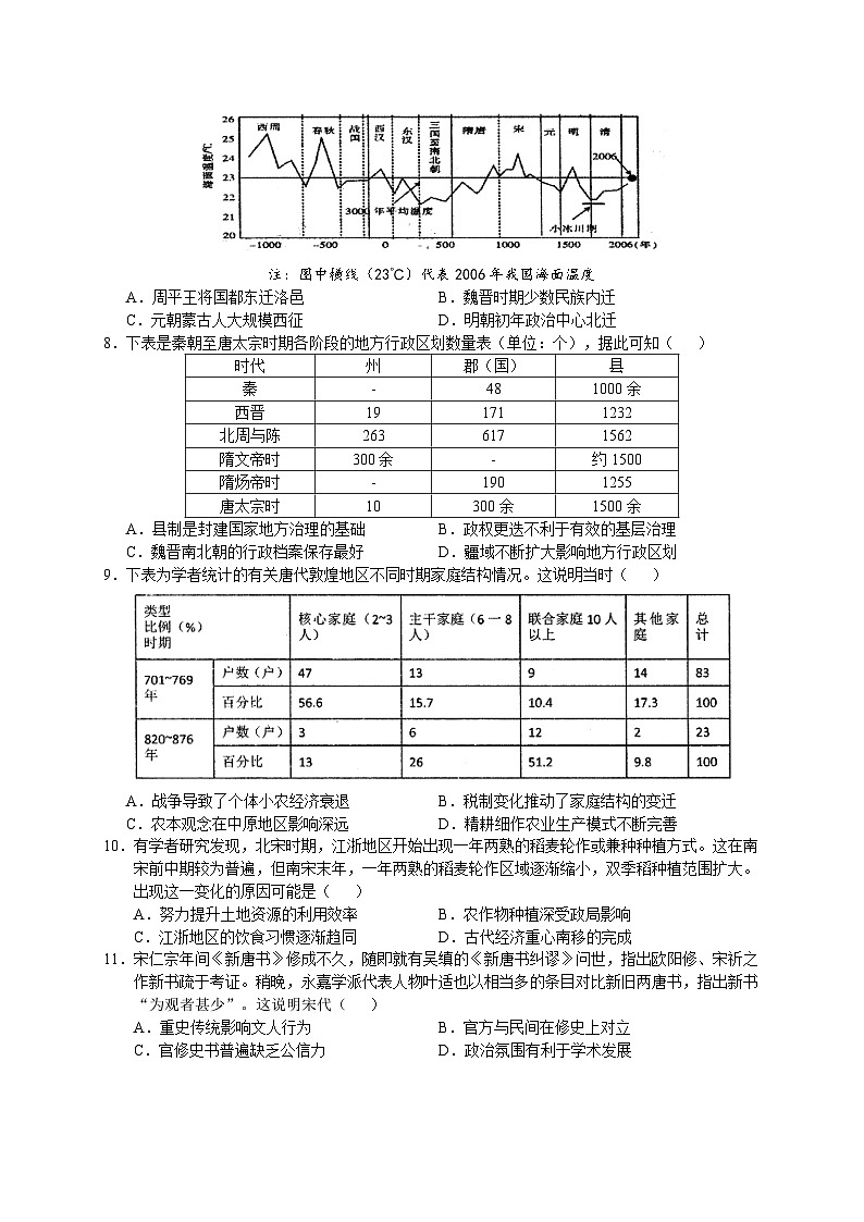江苏省海门中学2022-2023学年高二下学期期中考试历史试卷第2页