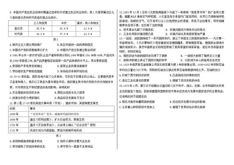 2023届普通高中学业水平等级考试模拟历史试题（山东版）第2页
