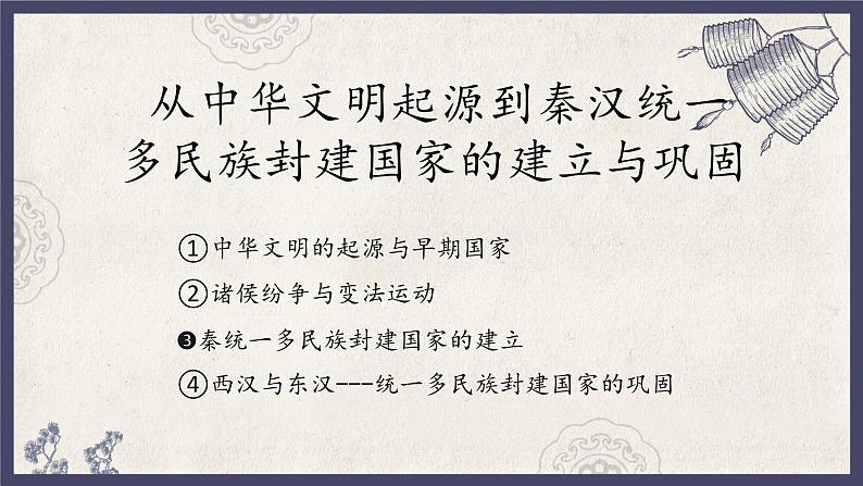 人教统编版高中历史必修中外历史纲要 第三课 秦统一多民族封建国家的建立 课件+教案+同步分层练习（含答案）01