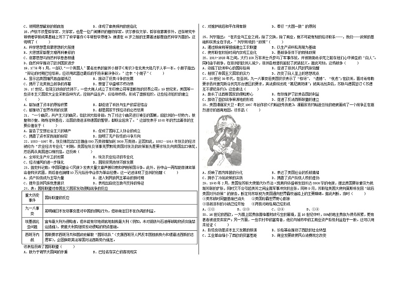 云南省景洪市曲靖一中景洪学校2022-2023学年高一下学期期中考试历史试题02